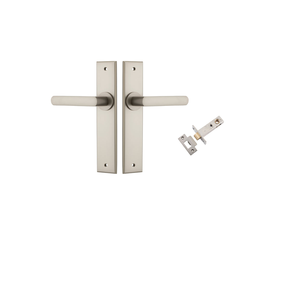 Osaka Lever - Chamfered Backplate Passage Kit Satin Nickel