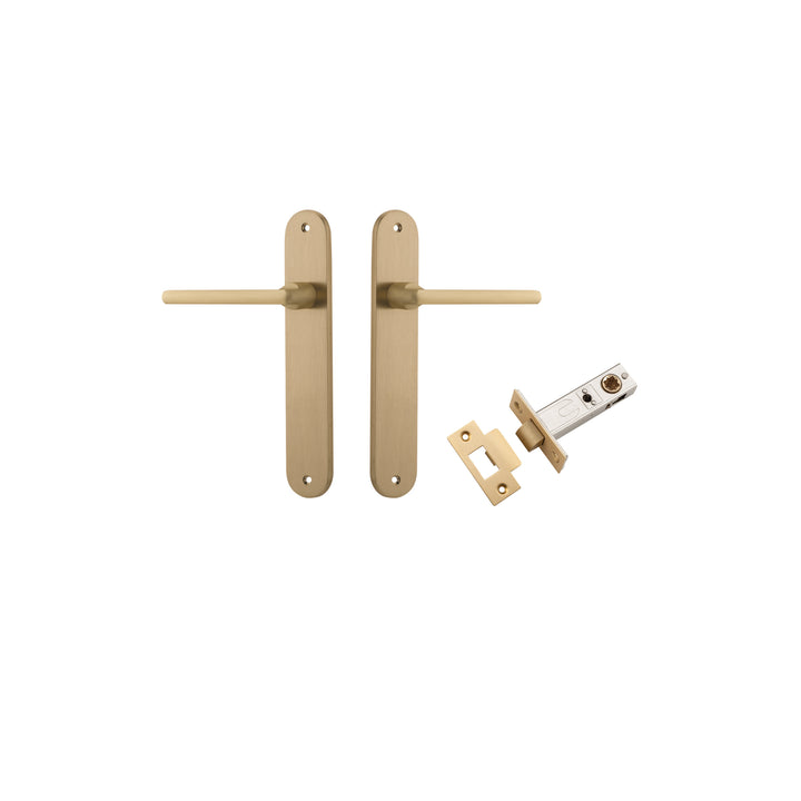 Baltimore Lever - Oval Backplate Passage Kit Brushed Brass