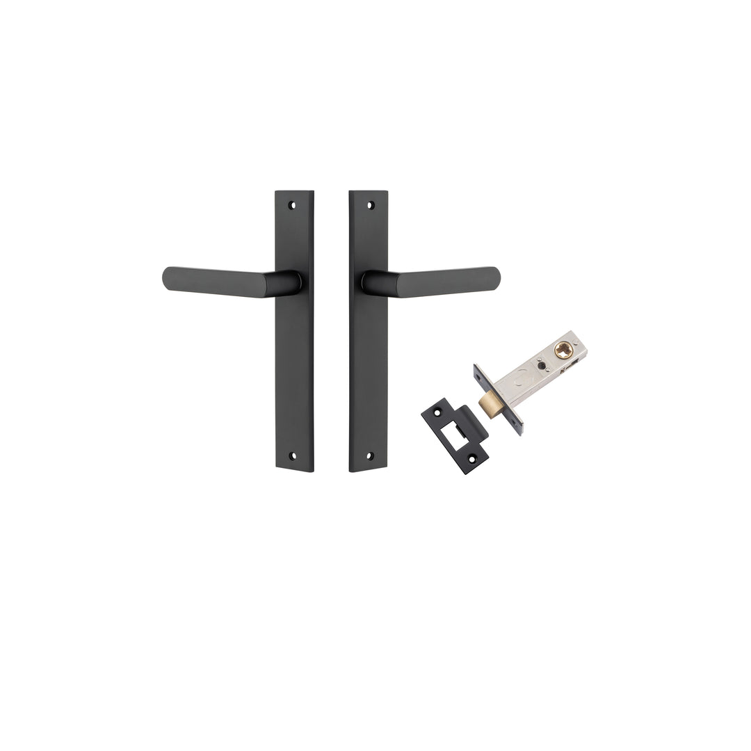 Osaka Lever - Rectangular Backplate Passage Kit Matt Black