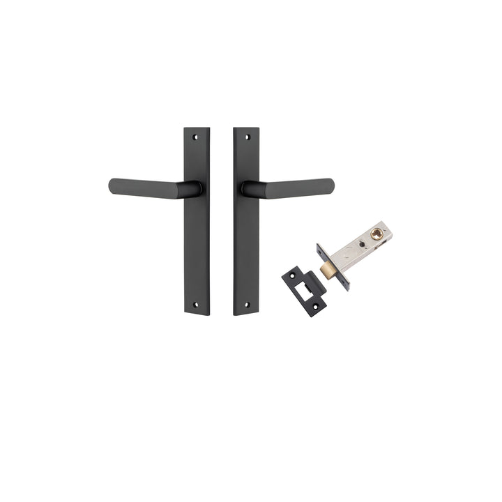 Osaka Lever - Rectangular Backplate Passage Kit Matt Black