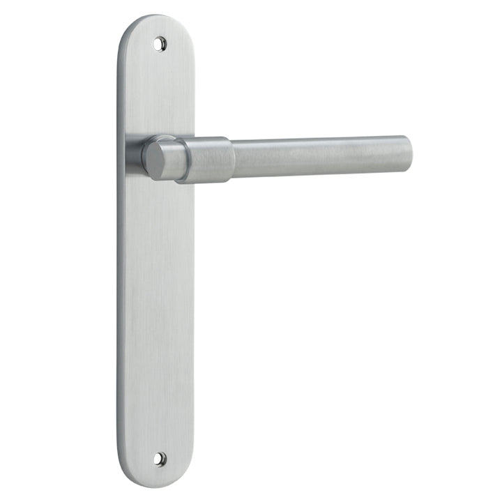 Helsinki Lever - Oval Backplate Brushed Chrome