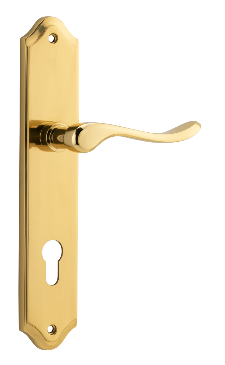 Stirling Lever - Shouldered Backplate Polished Brass