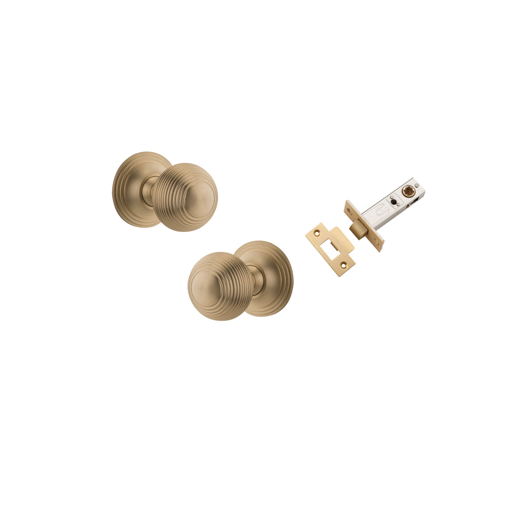 Guildford Knob - Round Rose Passage Kit Brushed Brass