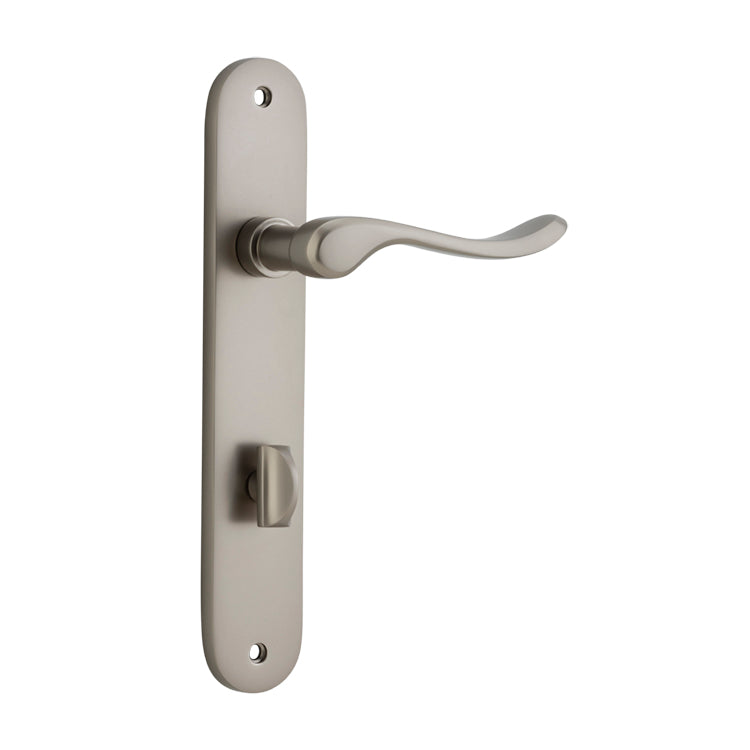 Stirling Lever - Oval Backplate Satin Nickel