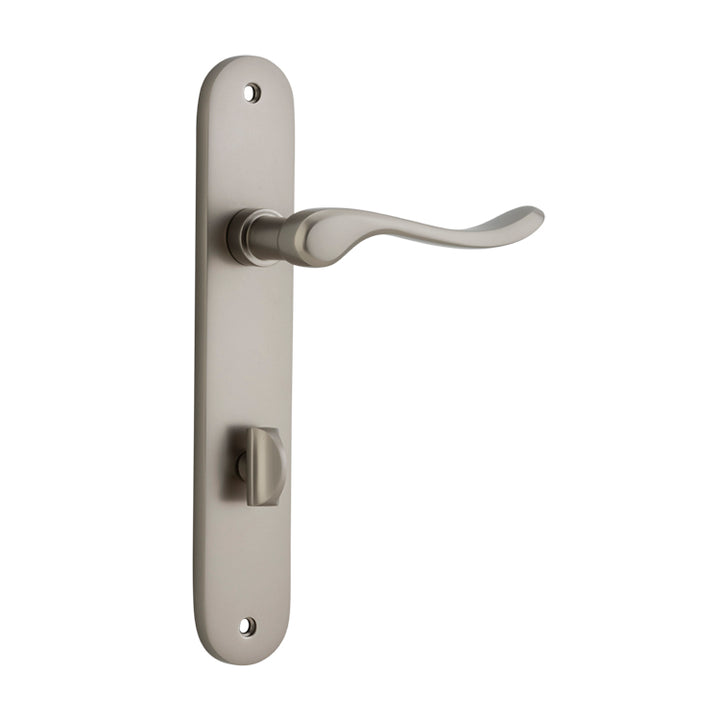 Stirling Lever - Oval Backplate Satin Nickel