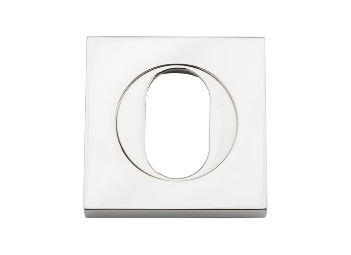 Oval Escutcheon -  Square Polished Nickel