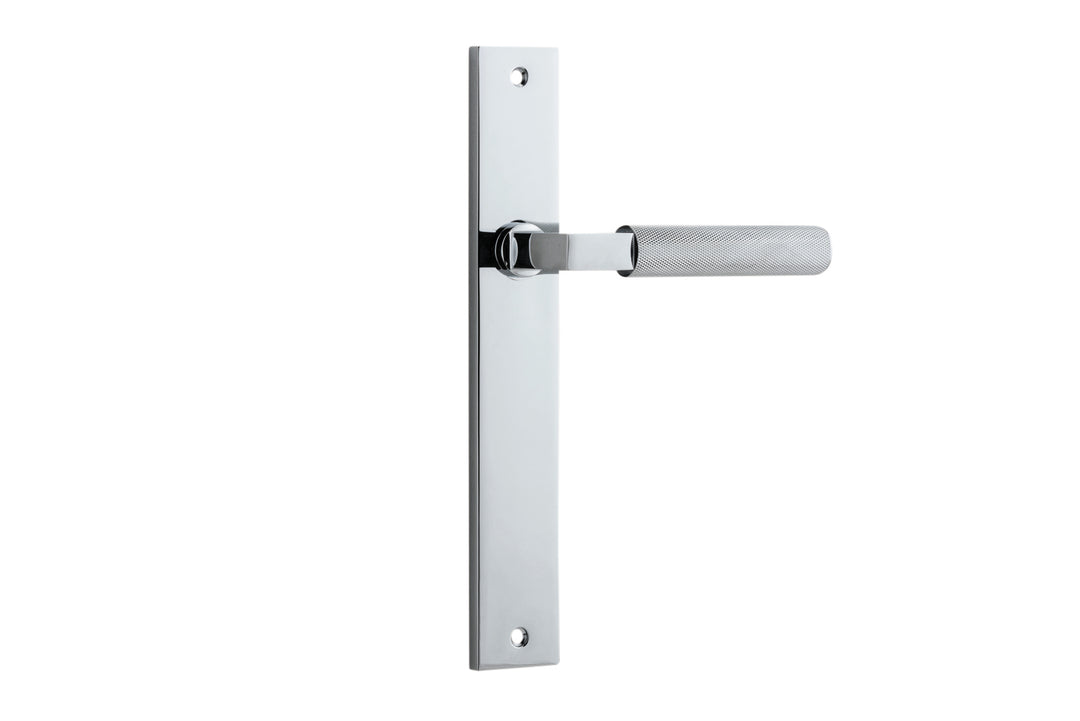 Brunswick Lever - Rectangular Backplate Polished Chrome