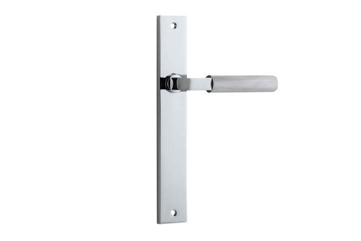 Brunswick Lever - Rectangular Backplate Polished Chrome