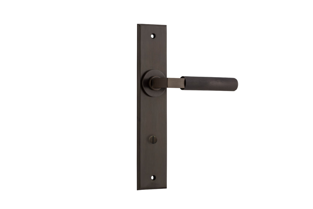 Brunswick Lever - Chamfered Backplate Signature Brass