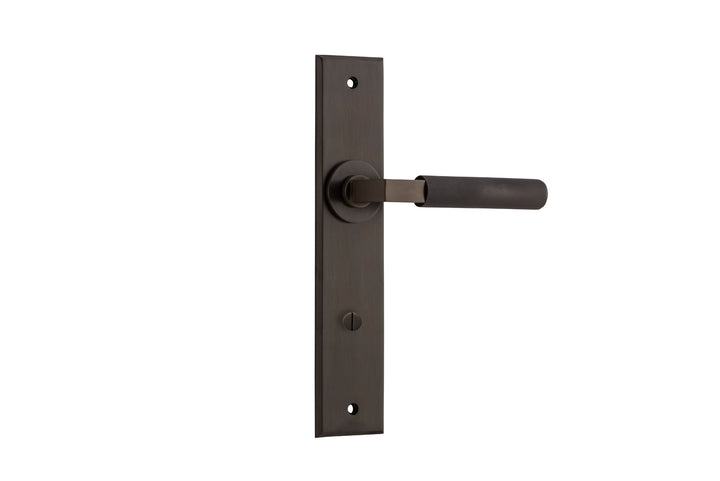 Brunswick Lever - Chamfered Backplate Signature Brass