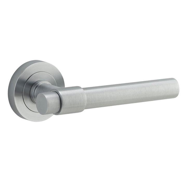 Helsinki Lever - Round Rose Brushed Chrome