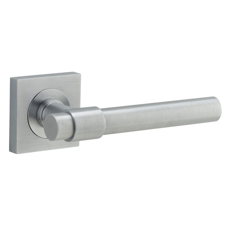 Helsinki Lever - Square Rose Brushed Chrome