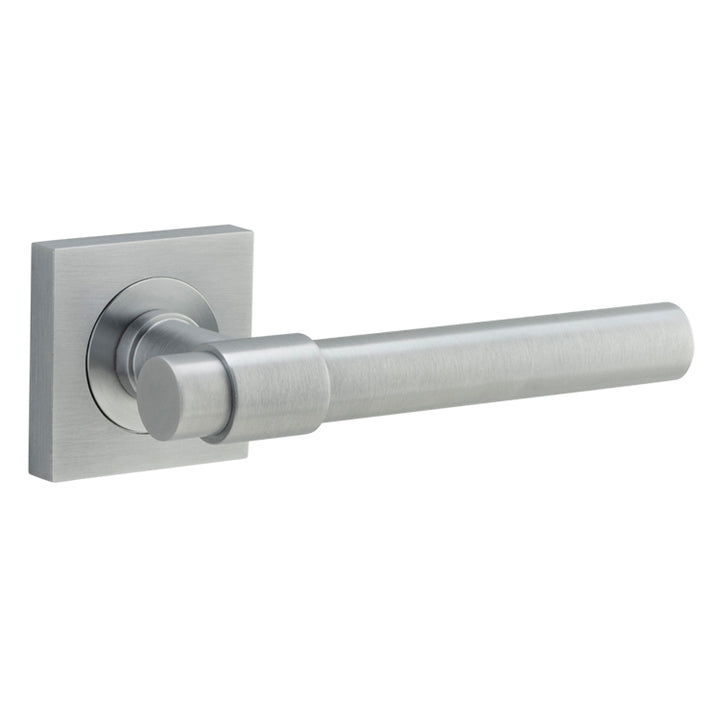 Helsinki Lever - Square Rose Brushed Chrome