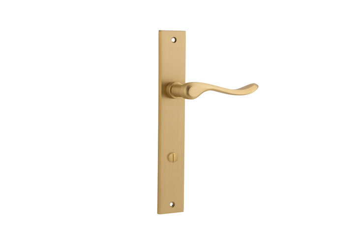 Stirling Lever - Rectangular Backplate Brushed Brass