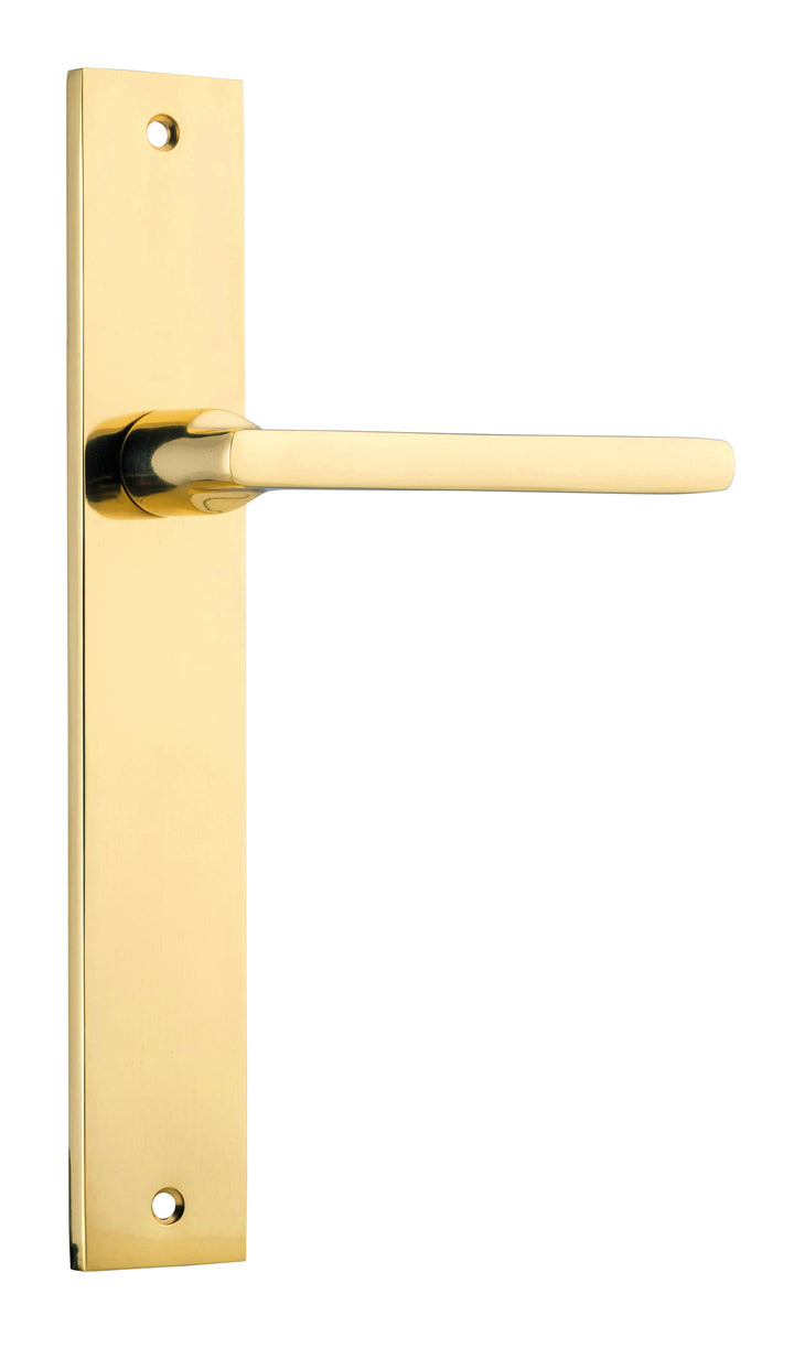 Baltimore Lever - Rectangular Backplate Polished Brass
