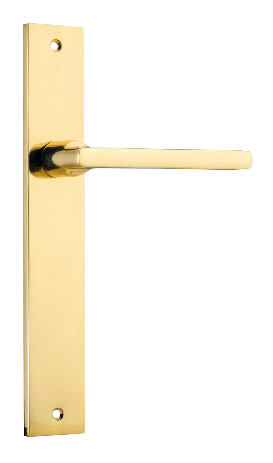 Baltimore Lever - Rectangular Backplate Polished Brass