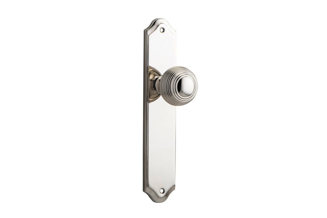 Guildford Knob - Shouldered Backplate Polished Nickel
