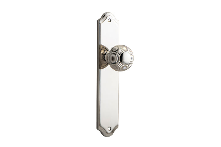 Guildford Knob - Shouldered Backplate Polished Nickel