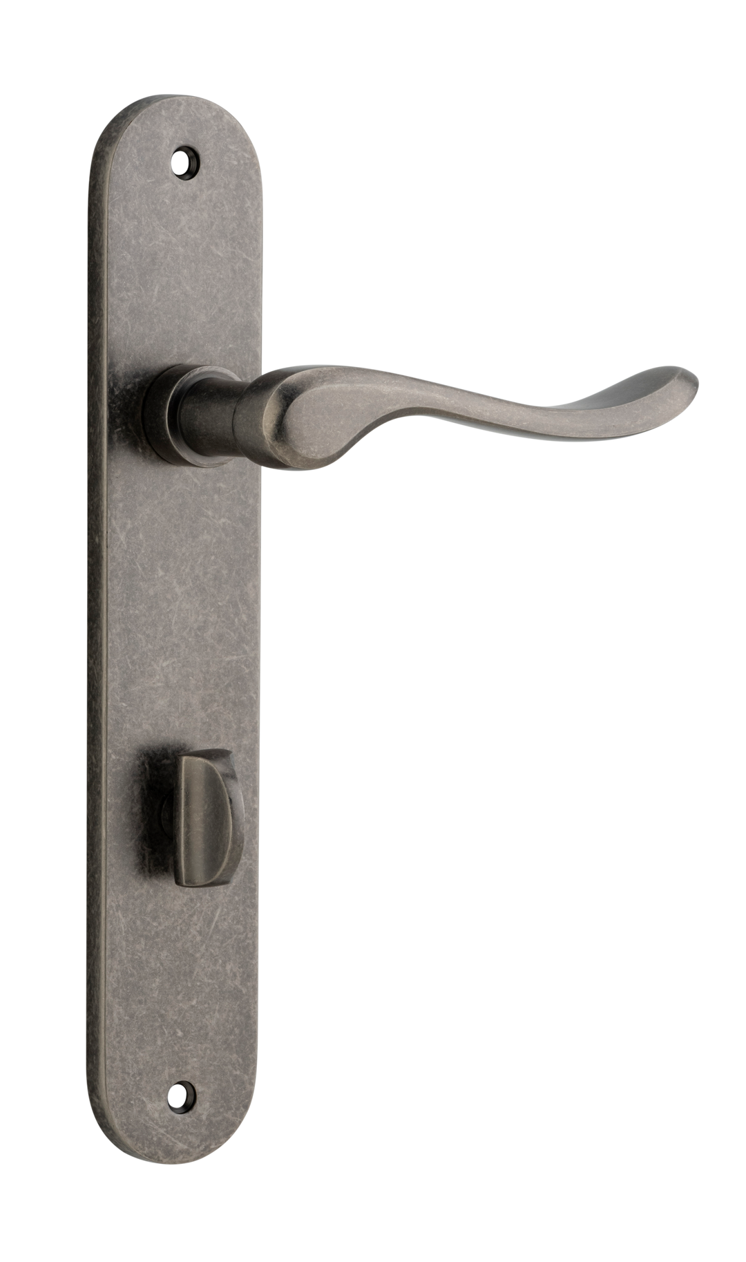 Stirling Lever - Oval Backplate Distressed Nickel