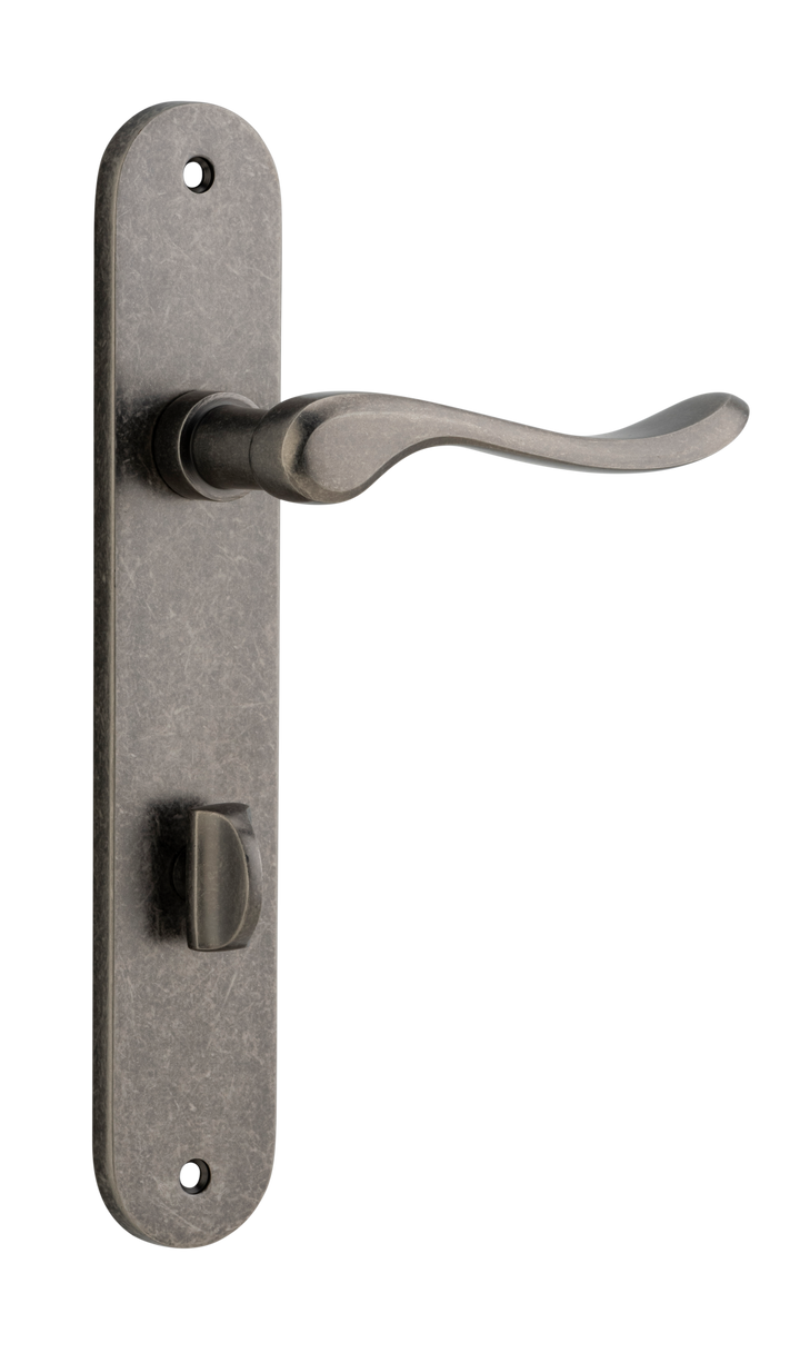 Stirling Lever - Oval Backplate Distressed Nickel