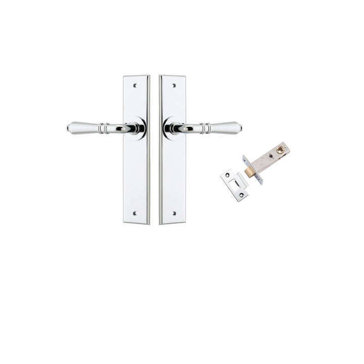 Sarlat Lever - Chamfered Backplate Passage Kit Polished Chrome