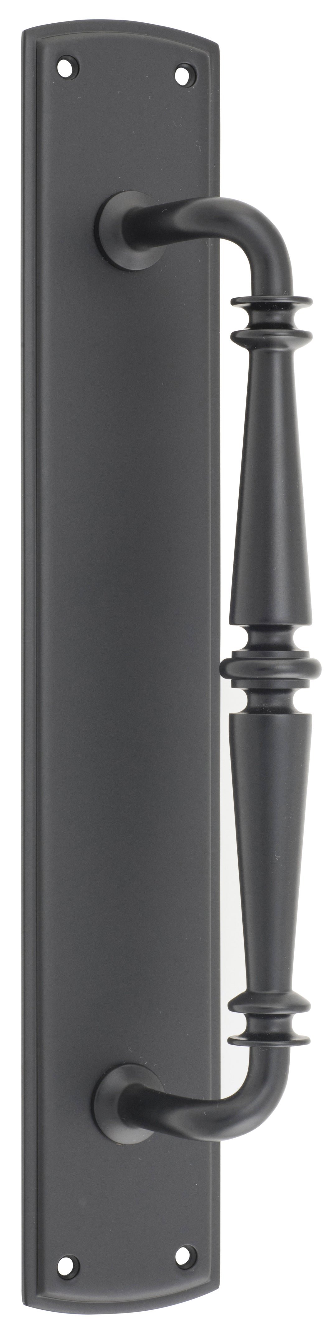 Sarlat Pull Handle on Backplate Matt Black