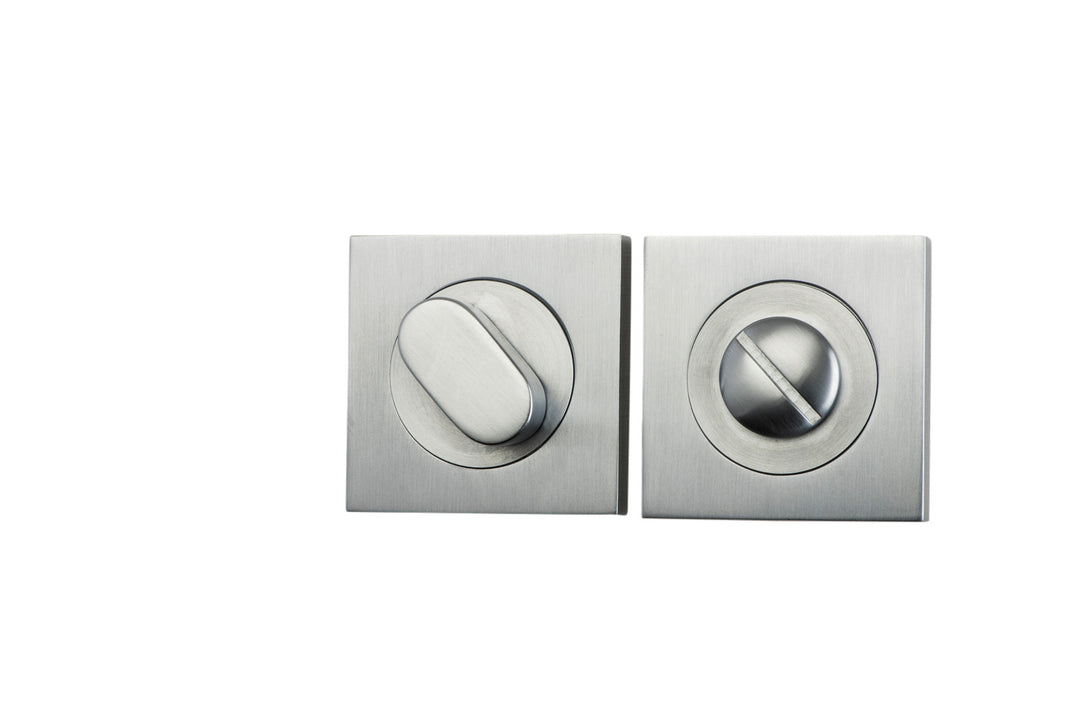 Privacy Turn - Square Brushed Chrome