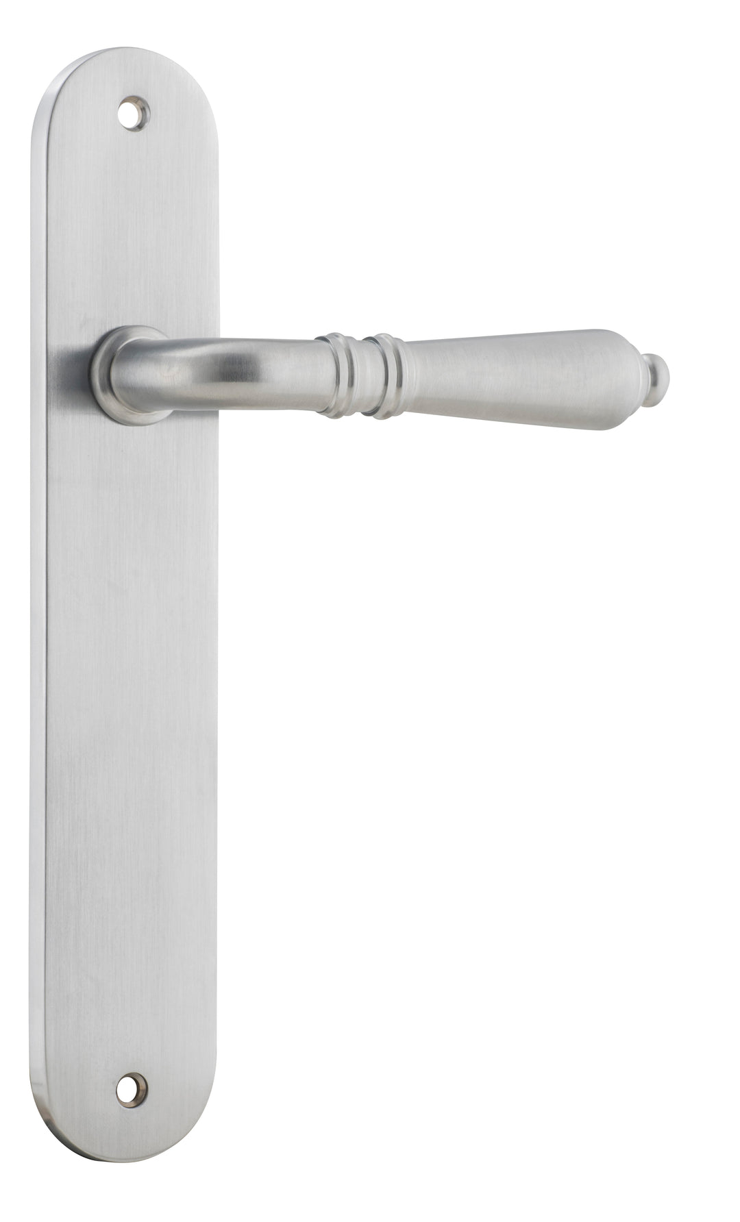 Sarlat Lever - Oval Backplate Brushed Chrome