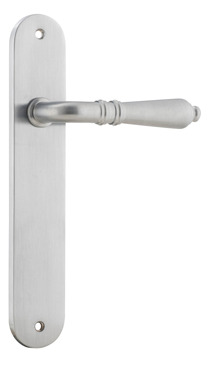 Sarlat Lever - Oval Backplate Brushed Chrome