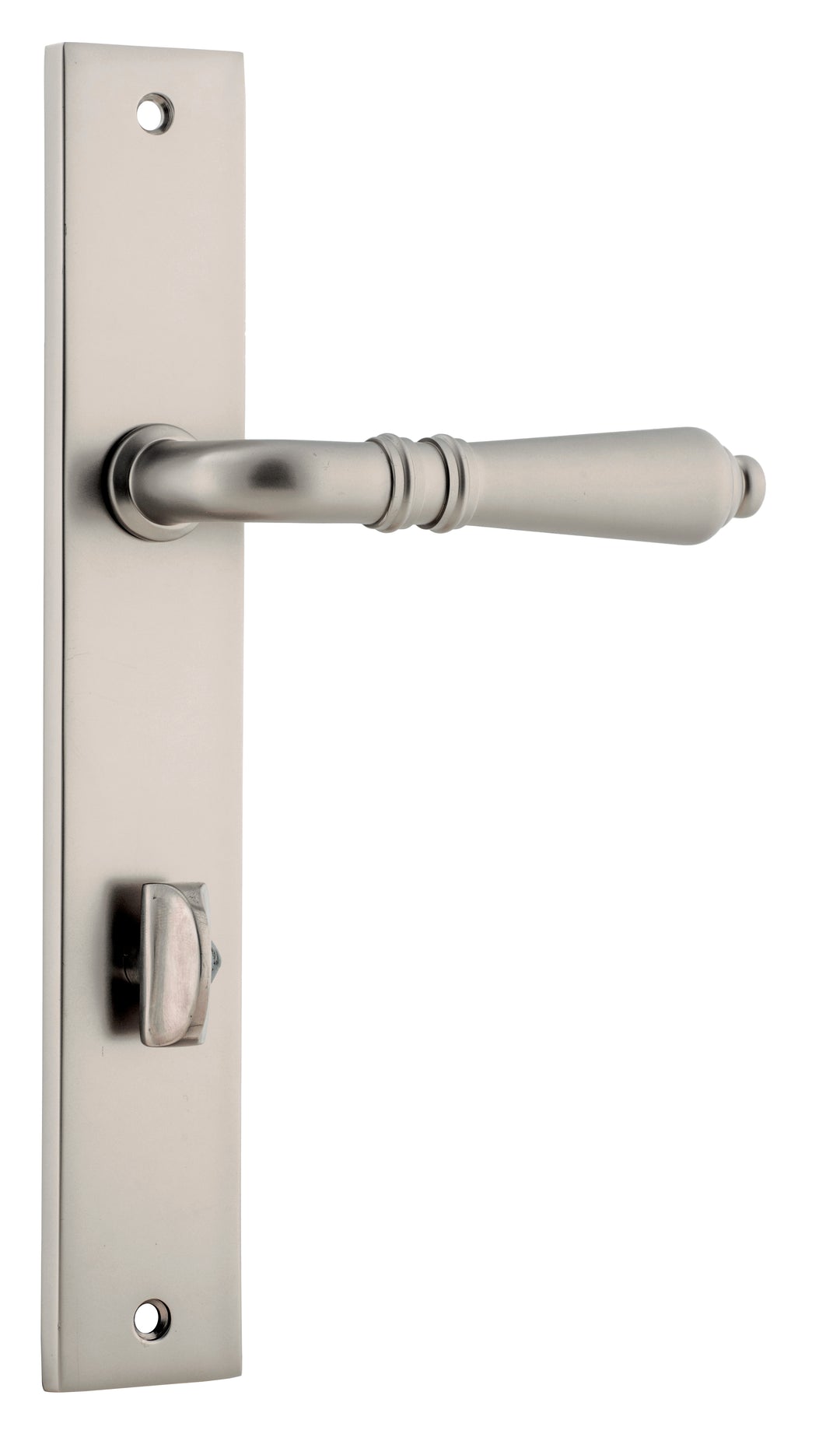 Sarlat Lever - Rectangular Backplate Satin Nickel