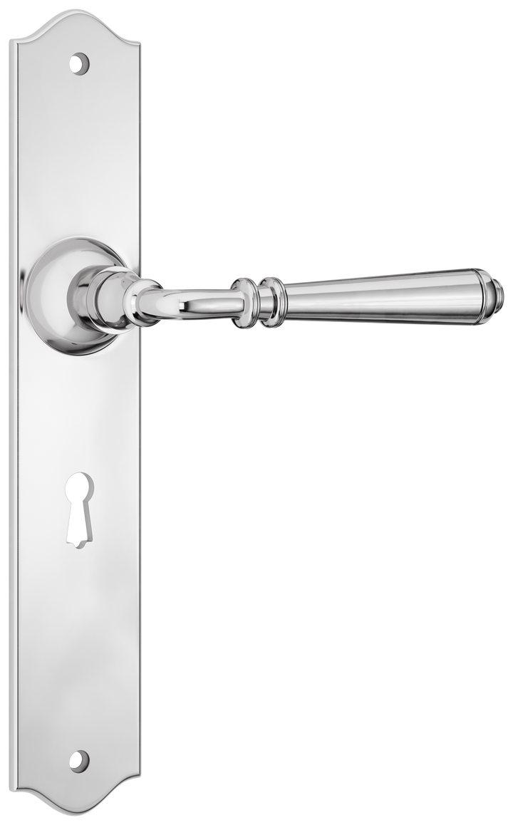 Door Lever Reims Lock Pair Chrome Plated H240xW43xP70mm