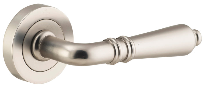 Sarlat Lever - Round Rose Satin Nickel