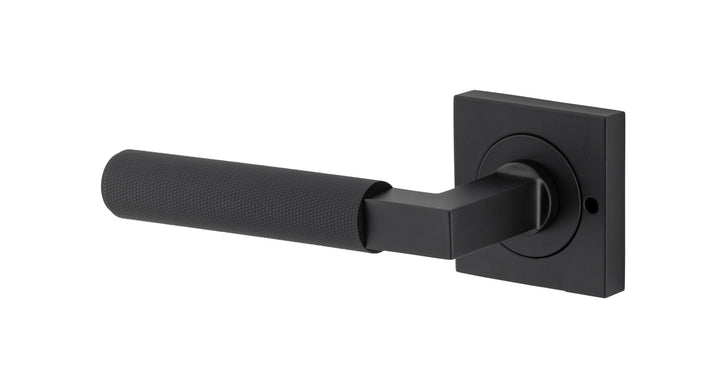 Brunswick Lever - Square Rose Privacy Kit (Inbuilt Privacy) Matt Black