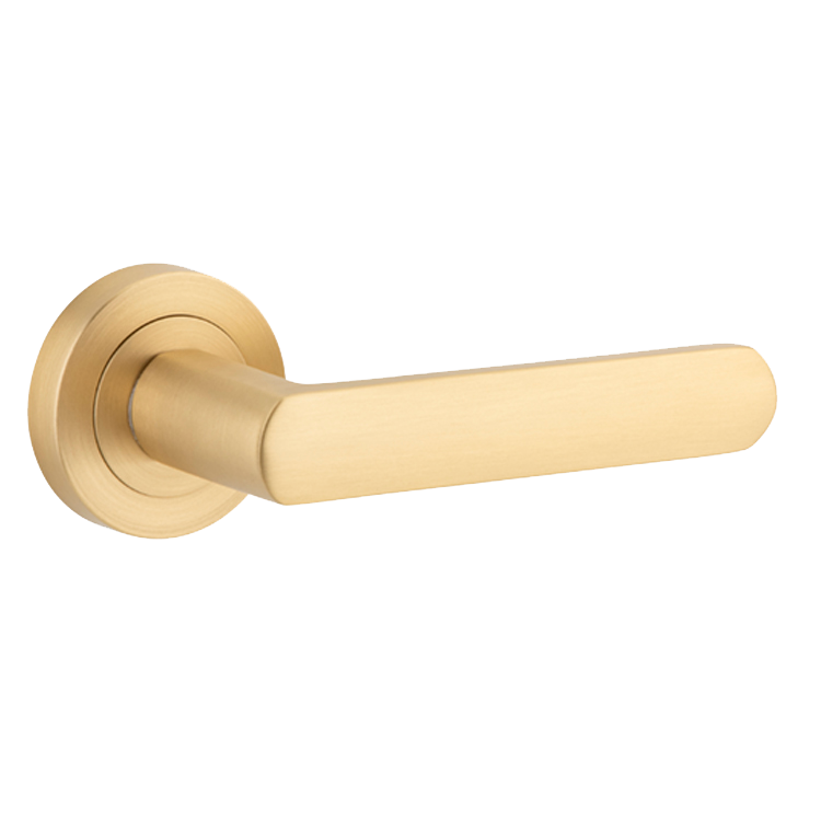 Osaka Lever - Round Rose Brushed Brass