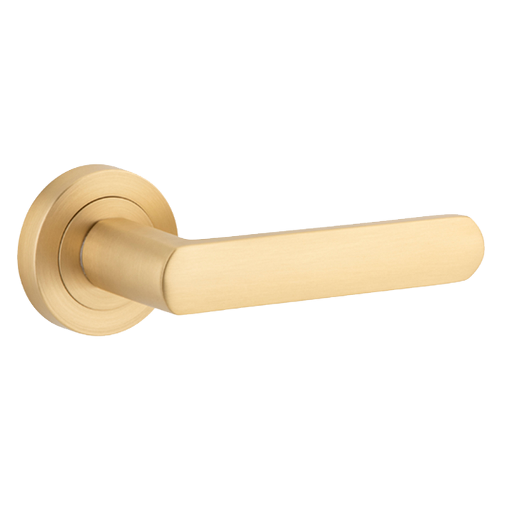 Osaka Lever - Round Rose Brushed Brass