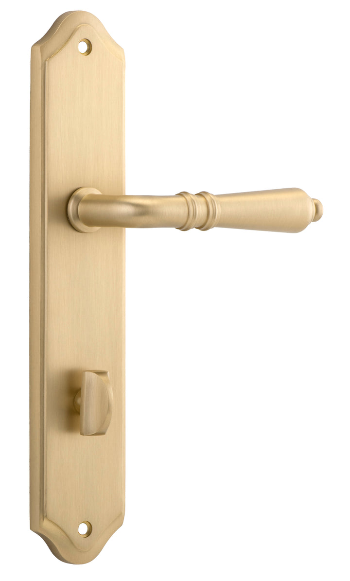 Sarlat Lever - Shouldered Backplate Brushed Brass