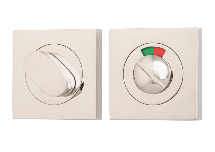Privacy Turn With Indicator - Square Polished Nickel