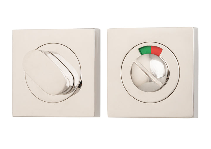 Privacy Turn With Indicator - Square Polished Nickel