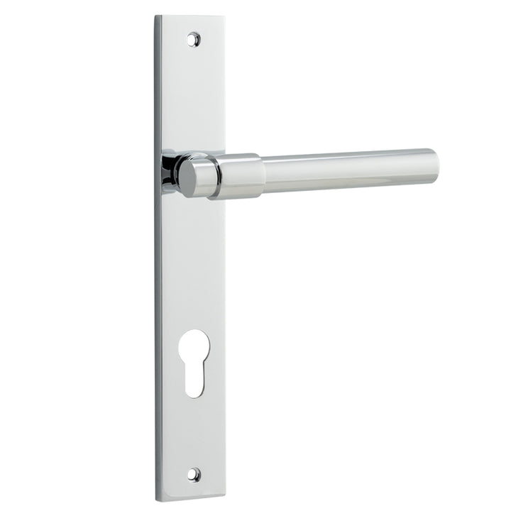 Helsinki Lever - Rectangular Backplate Polished Chrome