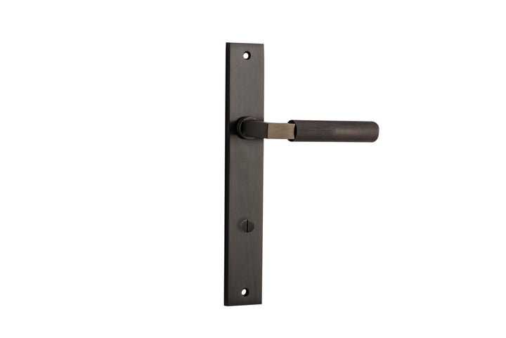 Brunswick Lever - Rectangular Backplate Signature Brass