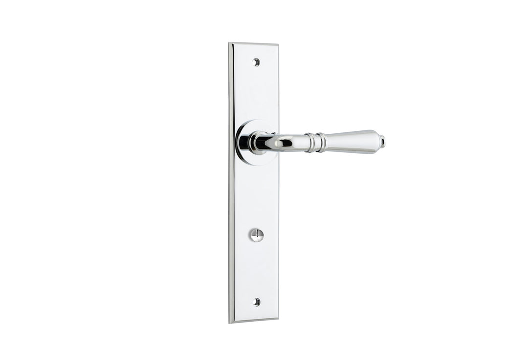 Sarlat Lever - Chamfered Backplate Polished Chrome
