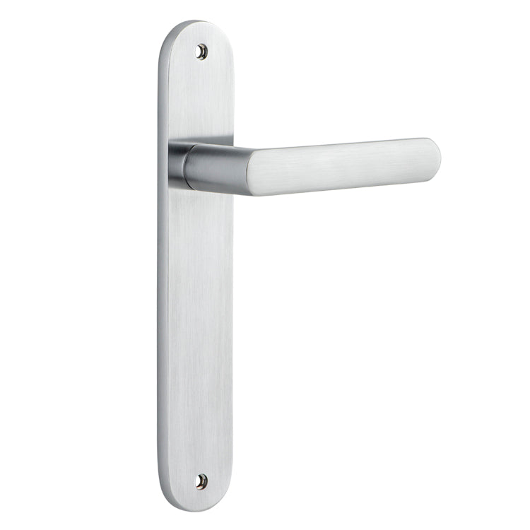 Osaka Lever - Oval Backplate Brushed Chrome