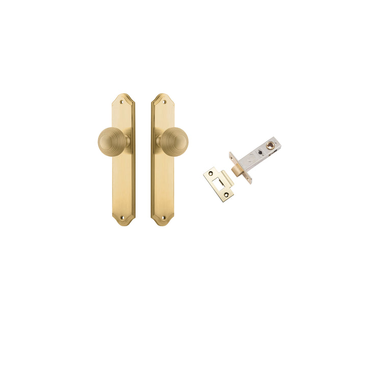 Guildford Knob - Shouldered Backplate Passage Kit Brushed Brass
