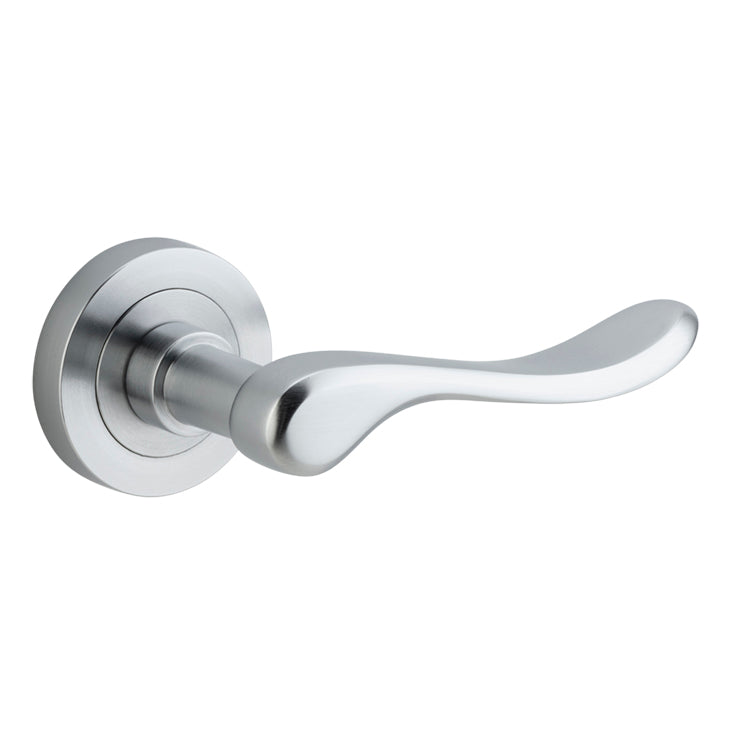 Stirling Lever - Round Rose Brushed Chrome