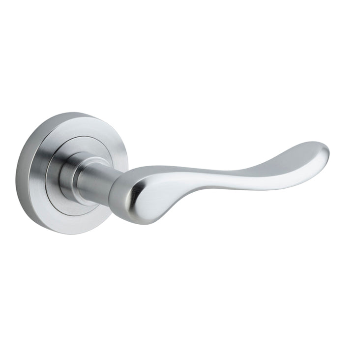 Stirling Lever - Round Rose Brushed Chrome
