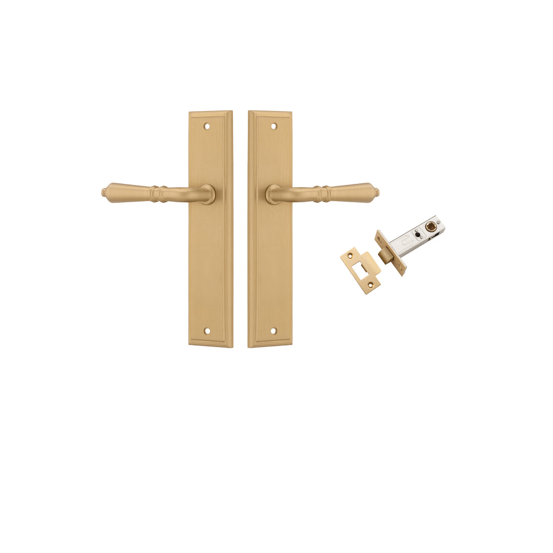 Sarlat Lever - Stepped Backplate Passage Kit Brushed Brass