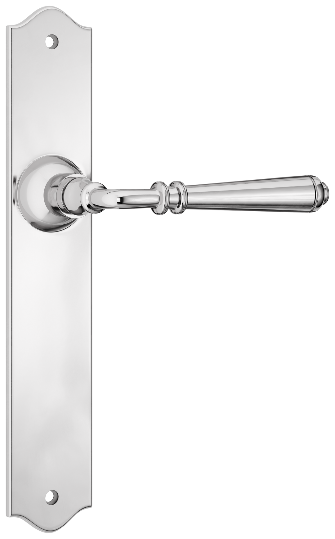Door Lever Reims Latch Pair Chrome Plated H240xW43xP70mm