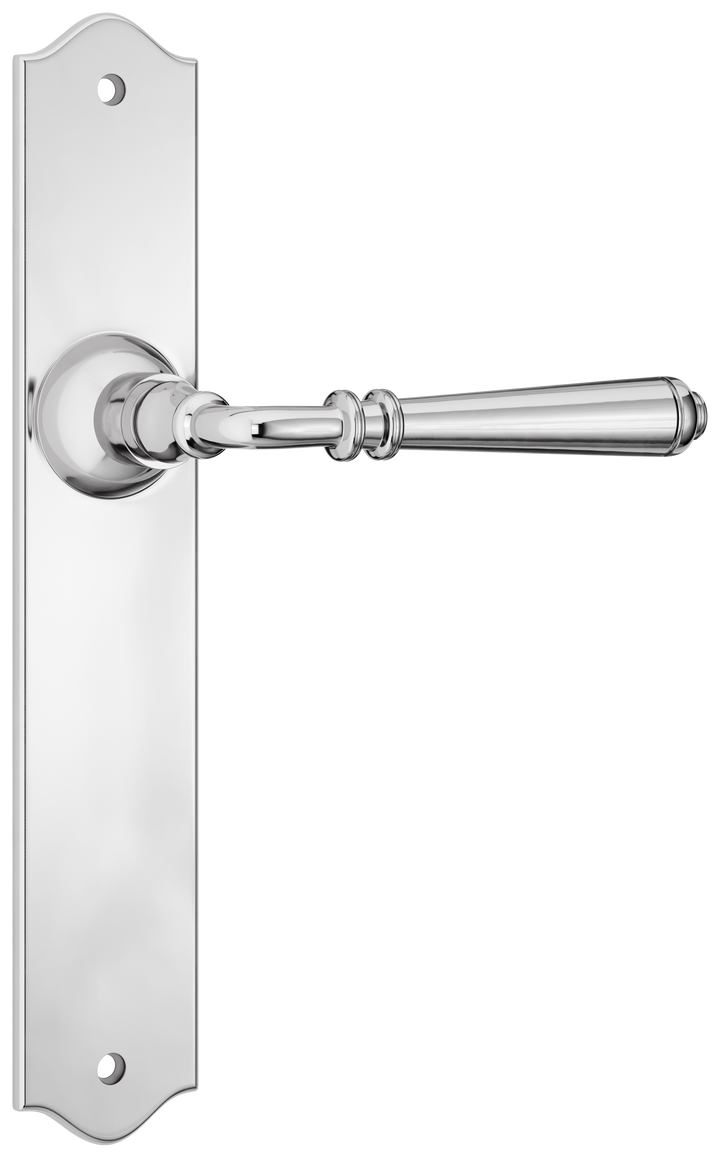 Door Lever Reims Latch Pair Chrome Plated H240xW43xP70mm