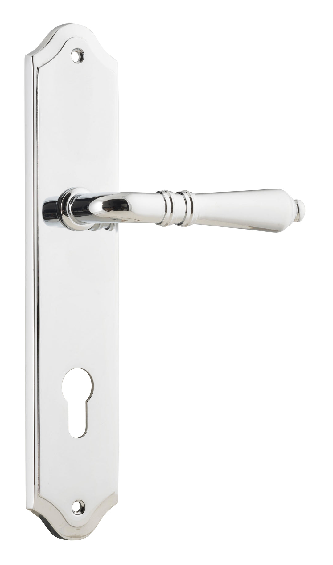 Sarlat Lever - Shouldered Backplate Polished Chrome