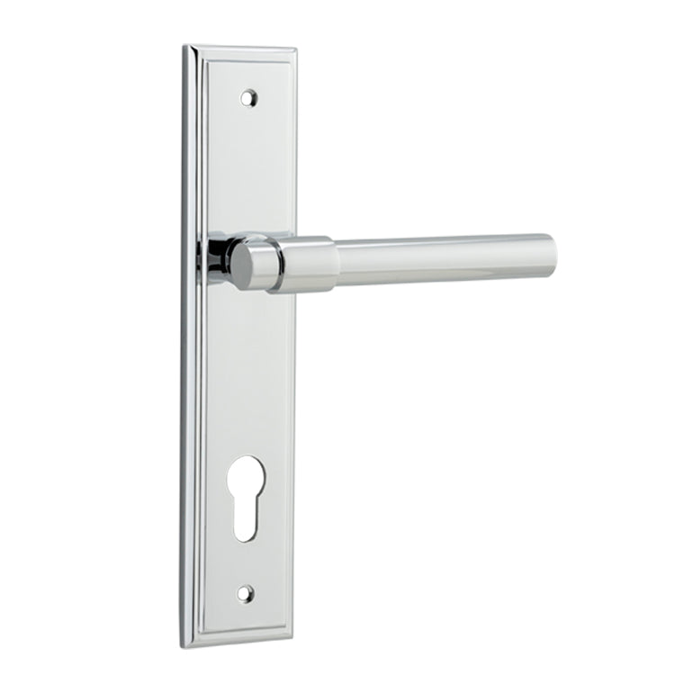 Helsinki Lever - Stepped Backplate Polished Chrome